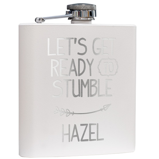 Custom White Stainless Steel Flask