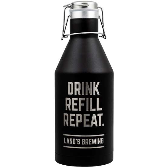 Custom 64 oz Black Growler