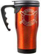 Custom Orange Travel Mug w/ Handle