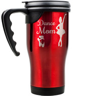 Custom Red Travel Mug w/ Handle
