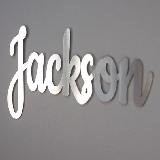 Stainless Steel Letters on Wall