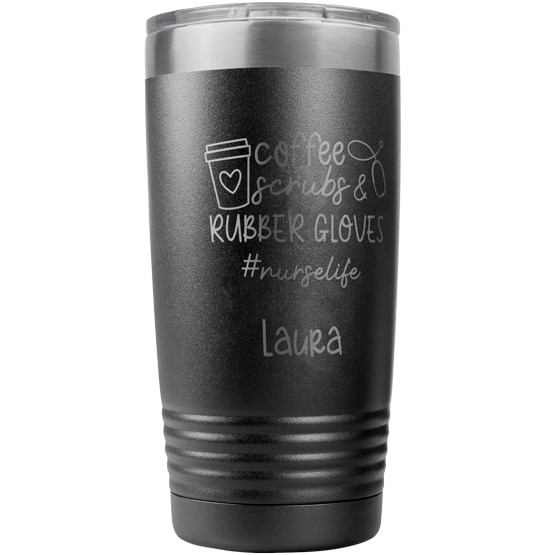 Custom Nurse Life Black Tumbler