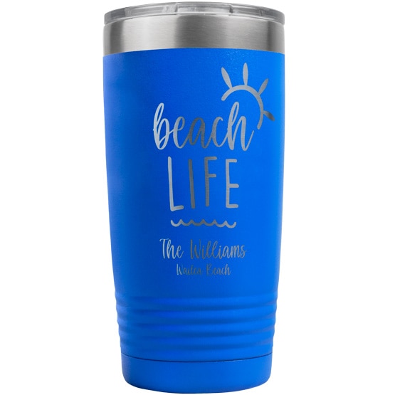 Custom Beach Life Blue Tumbler