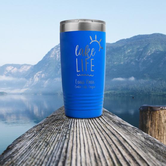 Beach Life Blue Tumbler by Water