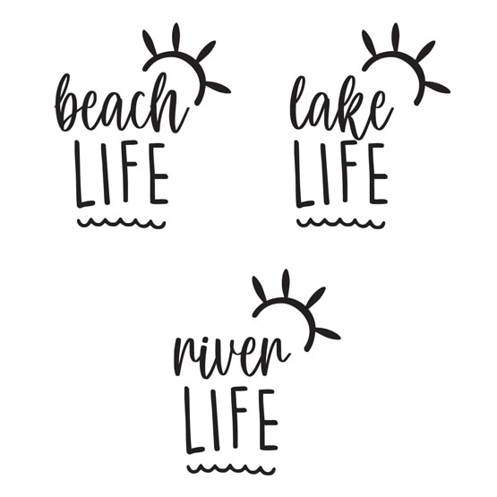 Beach Life Tumbler Design Layouts