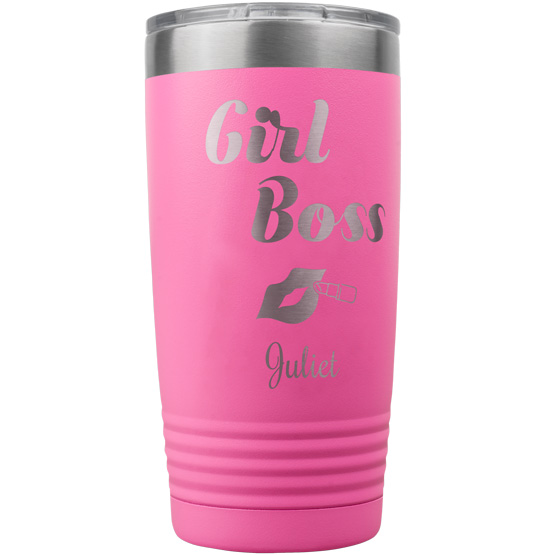 Custom Girl Boss Pink Tumbler