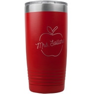 Custom Teacher Apple Red Tumbler