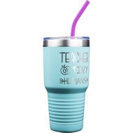 30 oz Teacher Teal Tumbler