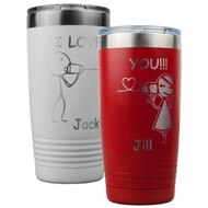 Custom Couple Love You Tumbler Set