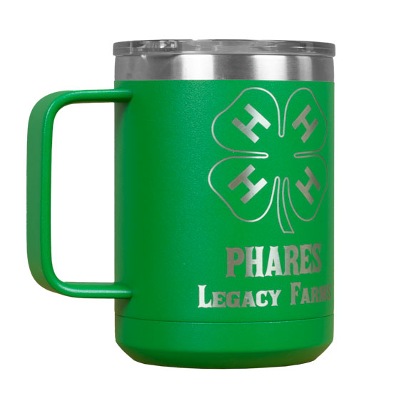 15 oz Stainless Steel Insulated Coffee Mug Personalized Laser