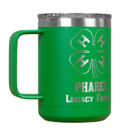 Custom Engraved 4-H Green Mug