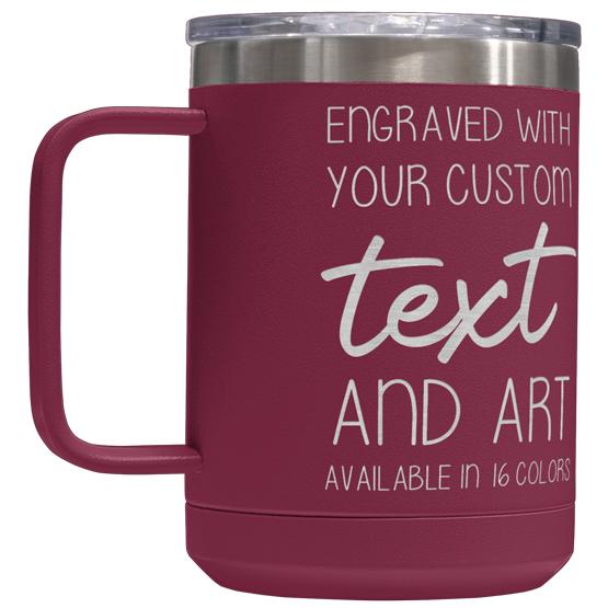 Create Personalized Travel Coffee Mug, Custom Drinkware