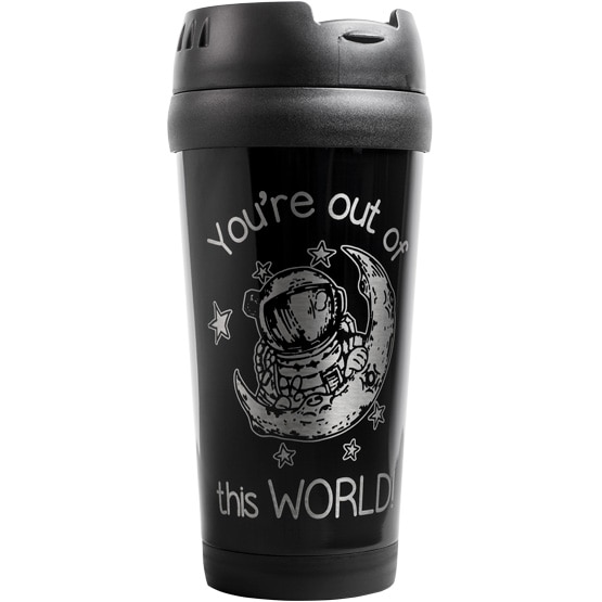 Custom Black Travel Mug -16 oz