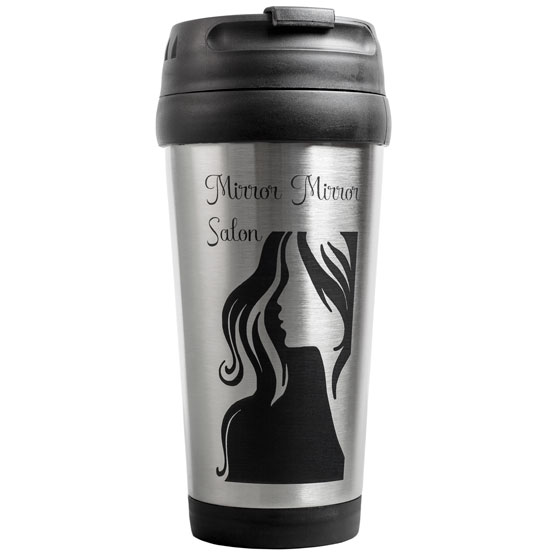 Custom coffee shop travel mugs