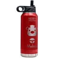 Customizable Reindeer Water Bottle