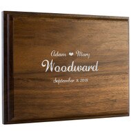 Custom Walnut Wedding Guest Book