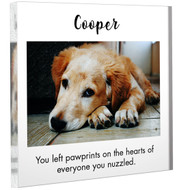 Personalized Sympathy Gift - Picture & Name on Freestanding Acrylic. Printed with your picture, name, and message.