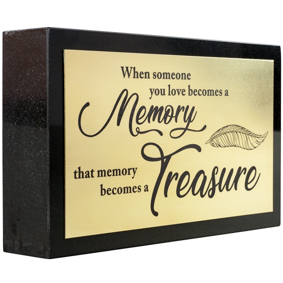 Custom Brass Headstone, Brass Memorial Plaque, Brass Grave Marker. Engraved with your message and art or picture.