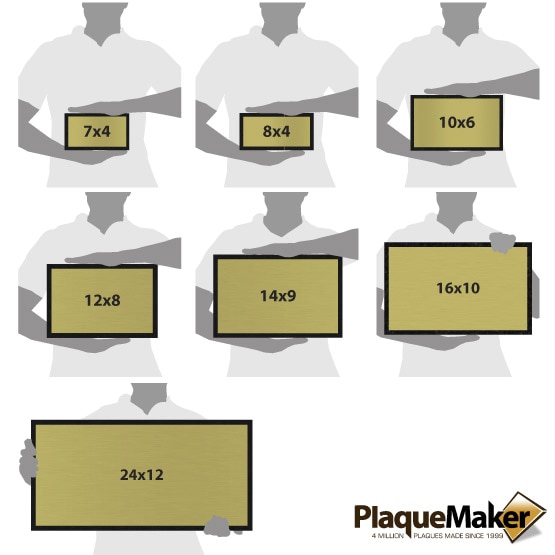 Custom Brass Headstones Size Guide