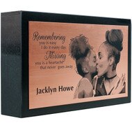 Custom Copper Headstone, Copper Memorial Plaque, Copper Grave Marker. Engraved with your message and art or picture.