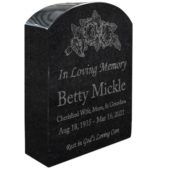 Custom Engraved Granite Standing Tombstones With Your Message And Picture