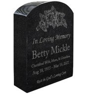 Custom Engraved Granite Standing Tombstones With Your Message And Picture