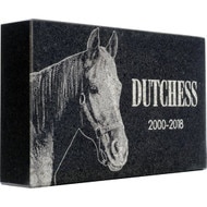 Custom Horse Granite Headstones