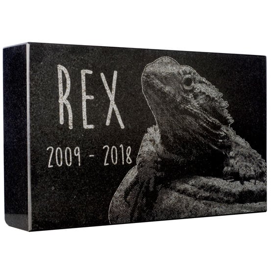 Custom Pet Headstone, Pet Granite Memorial, Animal Grave Markers. Engraved with your message and art or picture.