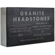 Custom Granite Headstone Memorial, Engraved Granite Markers. Engraved with your message and art or picture.