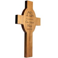 Personalized Wood Cross - Engraved Red Alder Wooden Cross. Engraved with your message and art or picture.