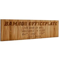 Custom Name Plate - Bamboo Office Plate, Wooden Name Plate. Engraved with your name, title, and logo.