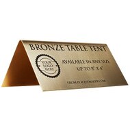 Custom Table Tent, Bronze Name Tent - Up to 8x4". Engraved with your name, title, and logo.