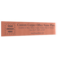 Custom Copper Metal Office Plate