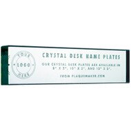 Custom Jade Glass Desk Name Plates