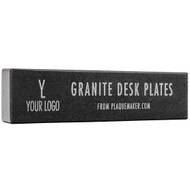 Custom Desk Plate - Engraved Granite Desk Name Plate with Logo. Engraved with your name, title, and logo.