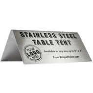 Custom Stainless Steel Table Tent