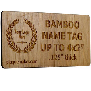 Custom Engraved Bamboo Name Tag