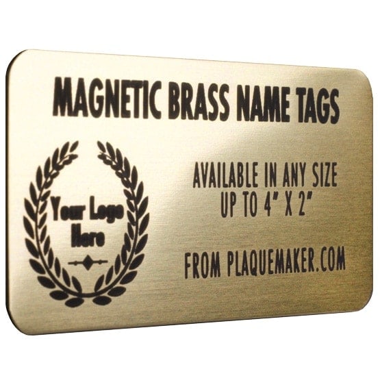 Custom Brass Magnetic Name Badge