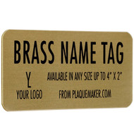 Custom Brass Name Tags with Logo