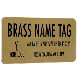 Custom Brass Name Tags with Logo