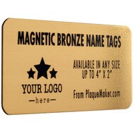 Custom Bronze Magnetic Name Badge