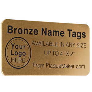Bronze Metal Custom Name Tag