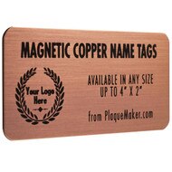 Custom Copper Magnetic Badge