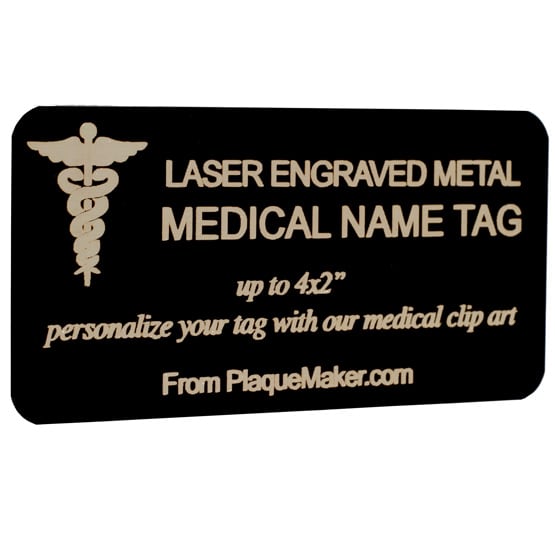 Custom Engraved Name Tag with Logo Personalized Name Badge with Pin or  Magnetic Backing Metal Name ID Tags for Employees Business Staff Doctors  Nurse