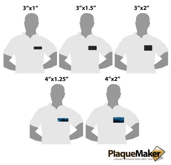 Custom Laser Metal Tag Size Guide