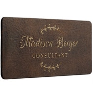 Custom Leather Rustic w/ Gold Tag