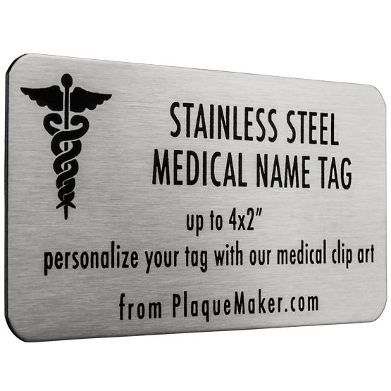 Stainless steel ID Name plate