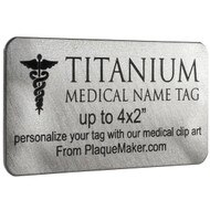 Custom Titanium Medical Name Tag