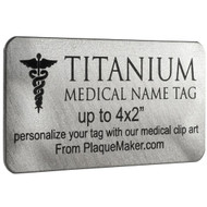 Custom Titanium Medical Name Tag