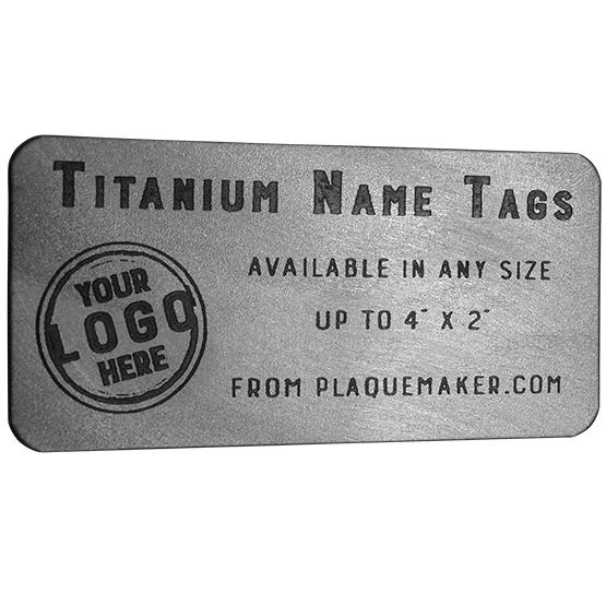 Metal name tags with engraved logo